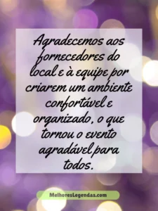 agradecimento evento realizado