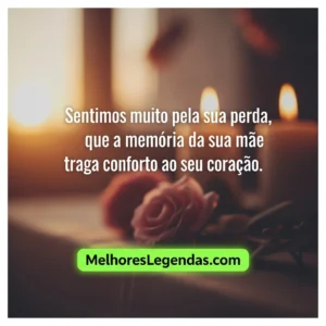 Mensagens de condolências por falecimento de mae