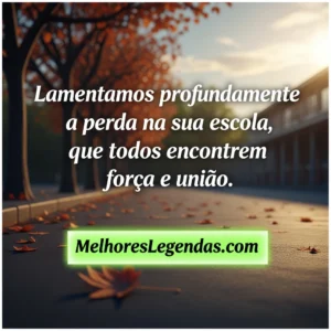 Mensagens de condolências por falecimento escola