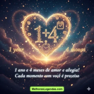 Mensagem para comemorar 1 ano e 4 meses de namoro